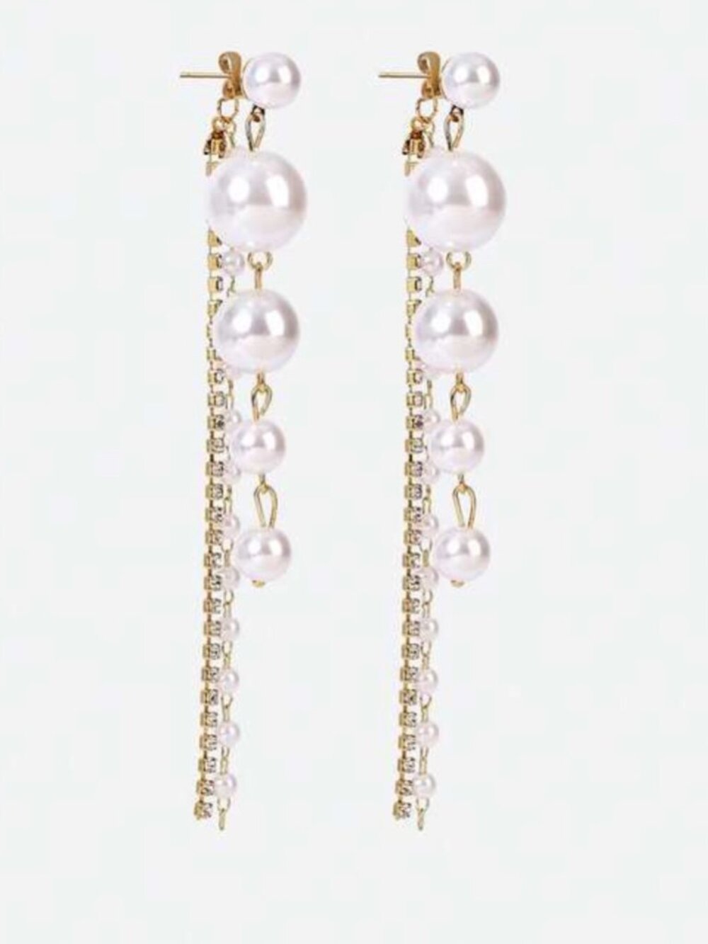 Elegant Pearl Drop Earrings M614